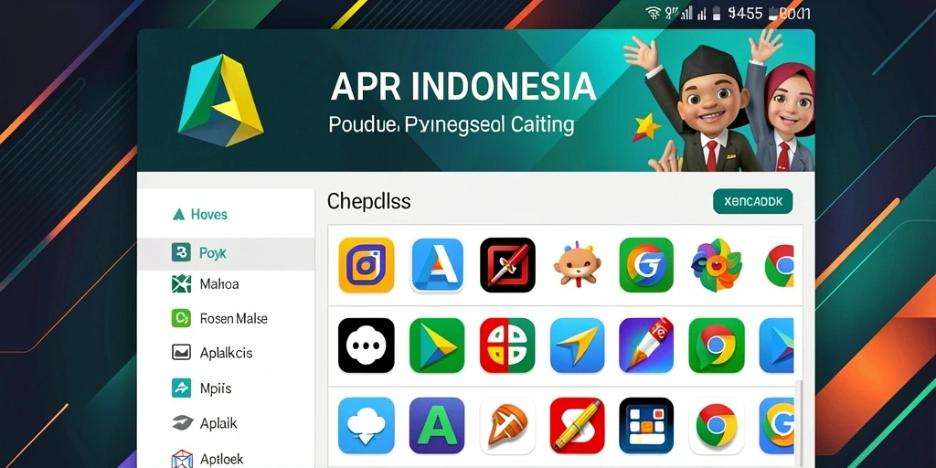 Screenshot aplikasi 73K menunjukkan karakter utama dalam aksi.