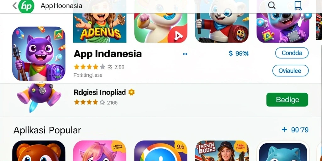 Tampilan awal yang menarik dengan karakter yang unik.