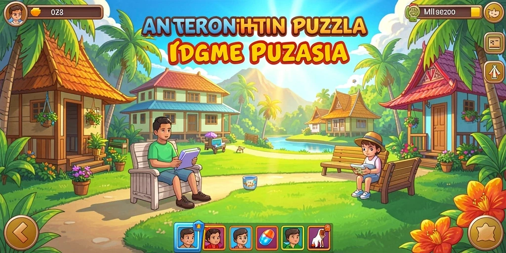 Tampilan awal game yang menarik dan interaktif.