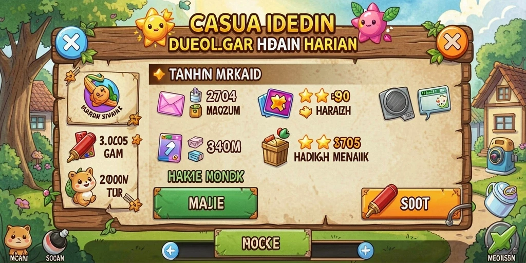 Tampilan antarmuka permainan yang menarik.